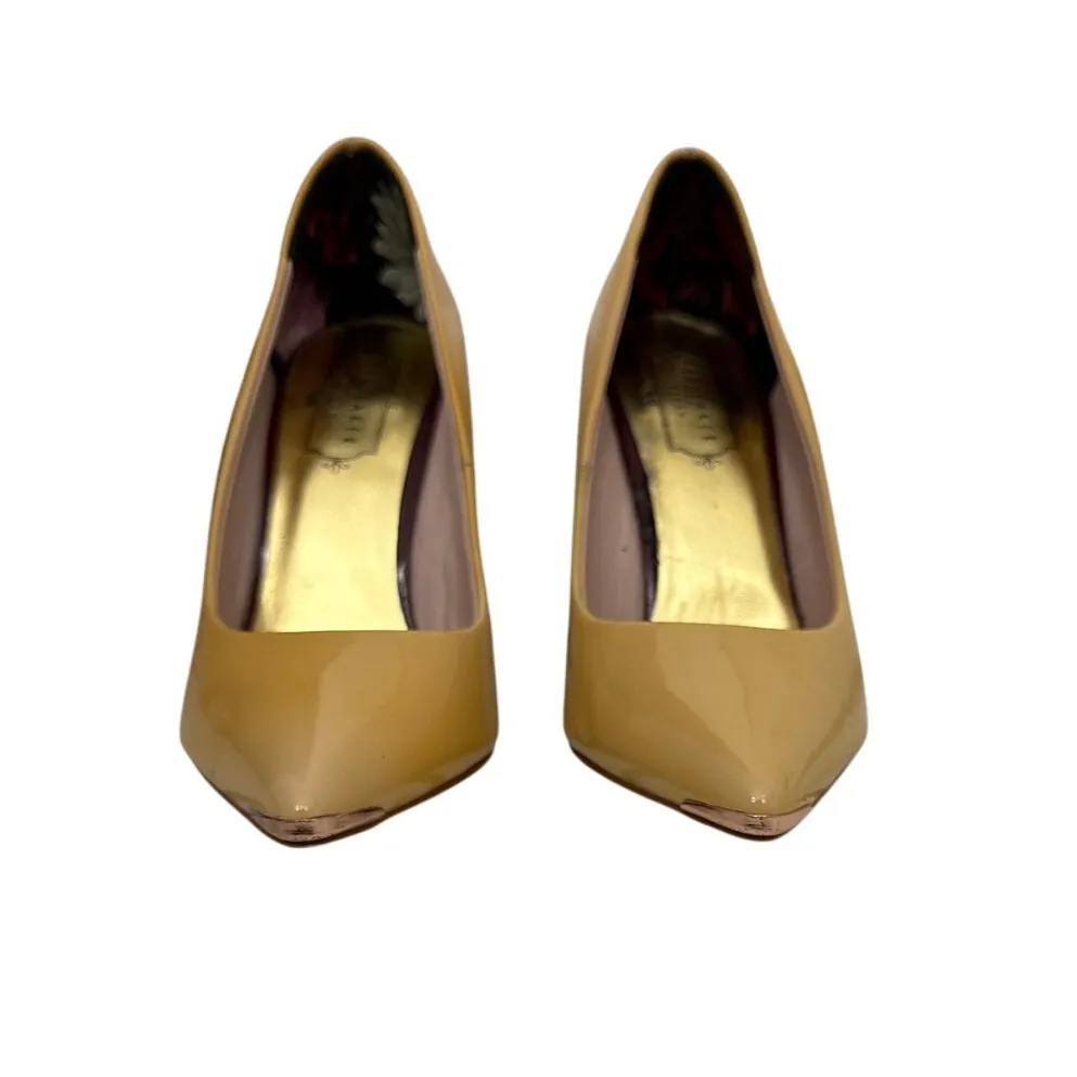 Ted Baker London Shoes Patent Tan High Heel Pumps Size Women's 6.5 (37) - Image 2