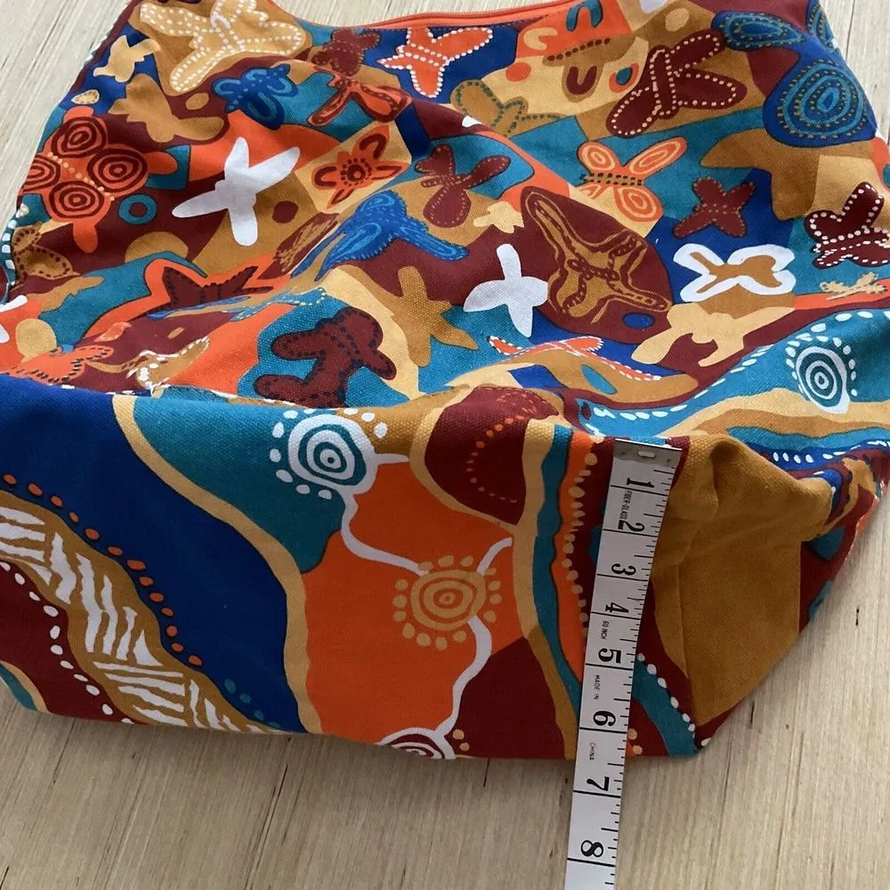 Jijaka Kangaroo Aboriginal Dot Art Shoulder Bag Sound of Joy Multi Color Orange - Image 5