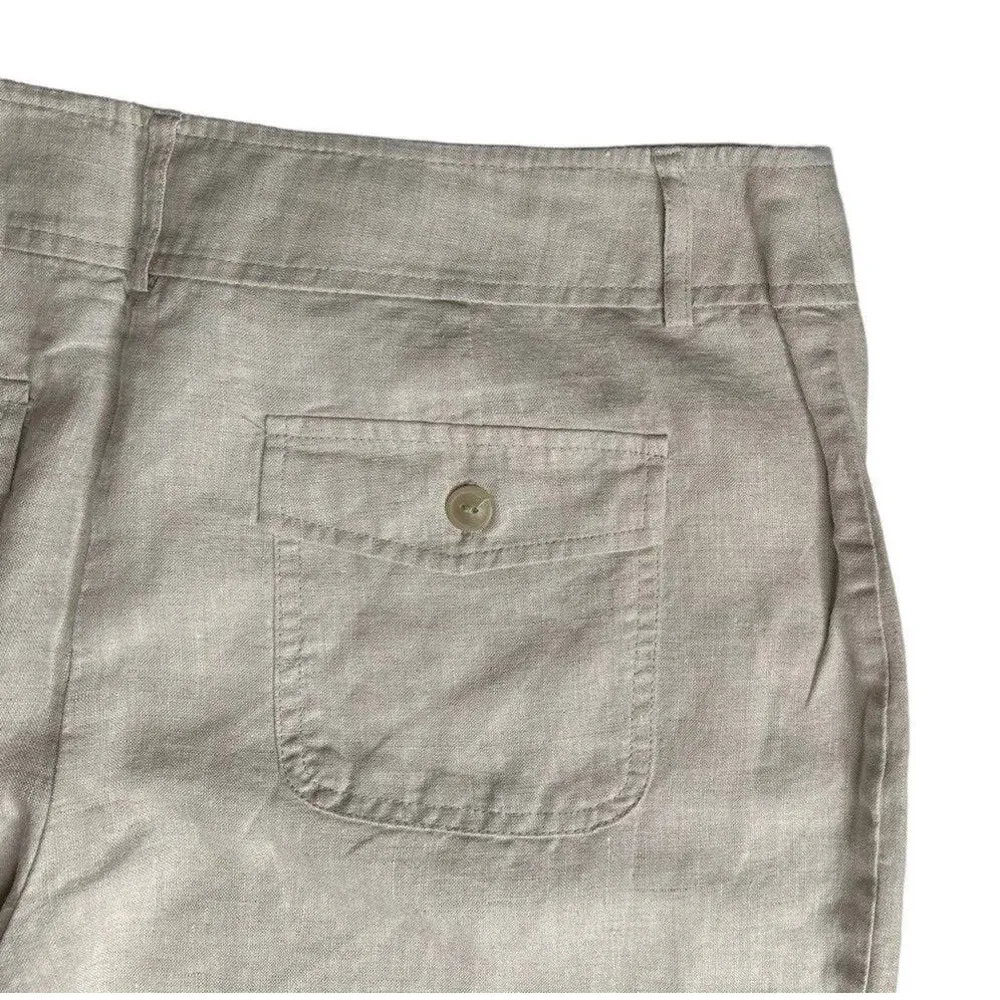 Style & Co Womens Wide Leg 100% Linen Crop Pants Lagenlook Size 12 - Image 7