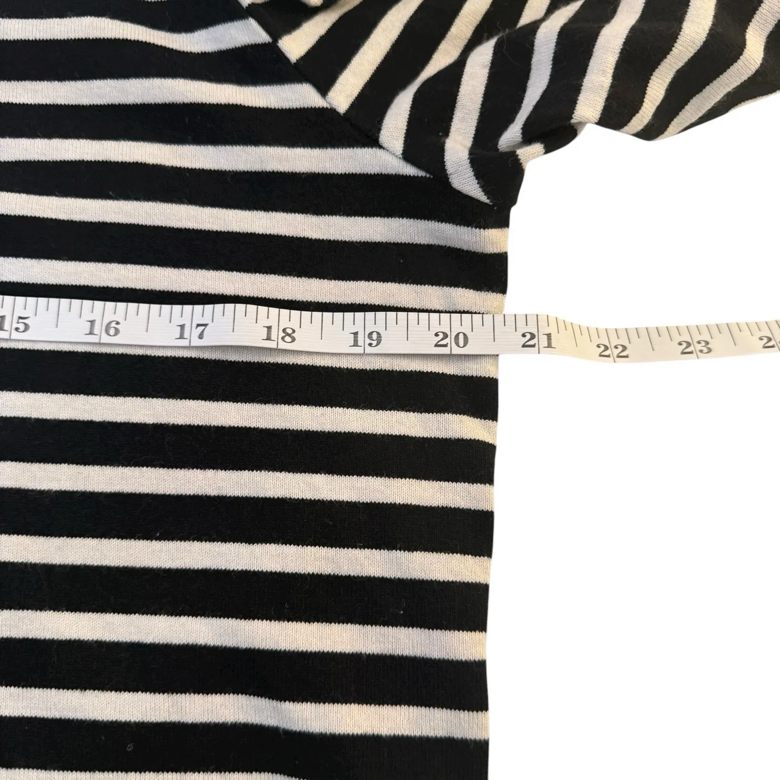 Rebecca Minkoff Talia‎ T-Shirt Dress Long Puff Sleeve Striped Black Extra Large - Image 10