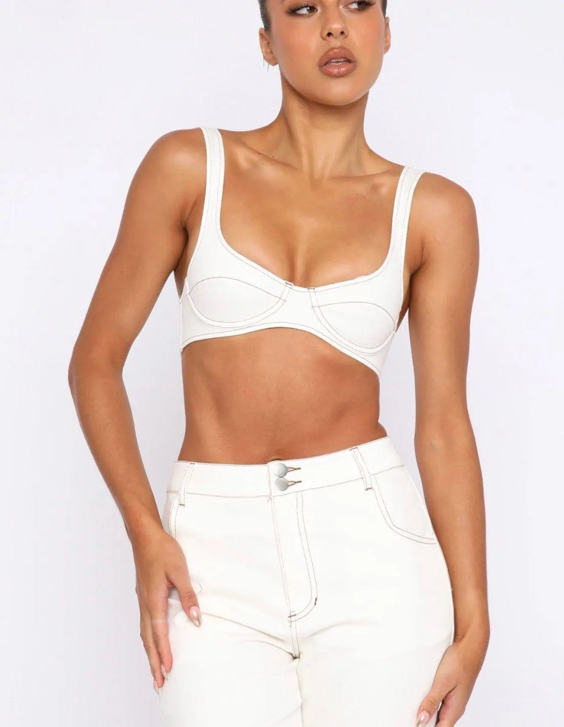 NWT White Fox True For You Crop - Image 3