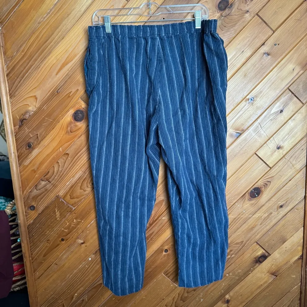 Eileen Fisher Navy Striped Set Size Large - Image 9