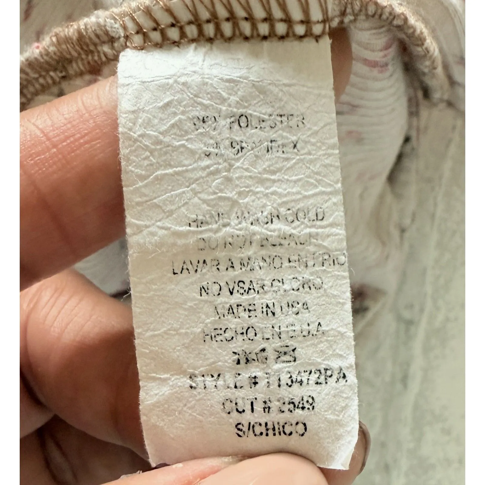 VTG Y2K Ces Femme Floral Ribbed Henley Long Sleeve Stretch Top USA Sz S - Image 4