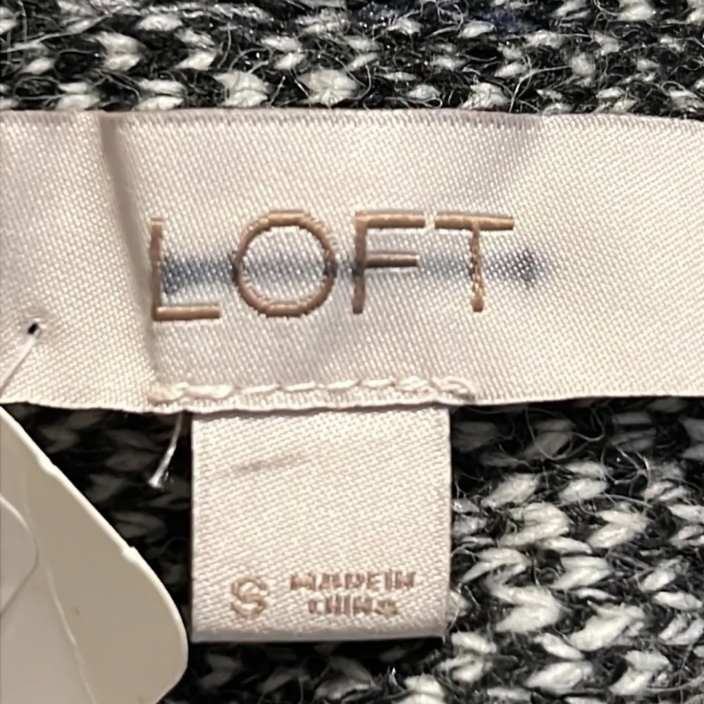 LOFT sz small shrug poncho sweater open front aztec pattern wool blend see pics - Image 9