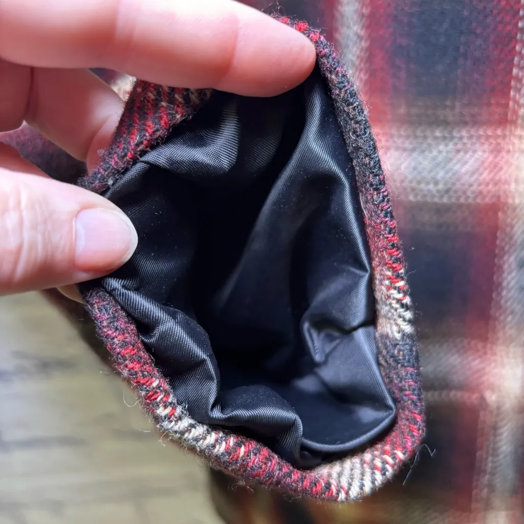 Vintage Eddie Bauer Jacket Womens Medium Wool Plaid Button Barn Chore Coat - Image 6