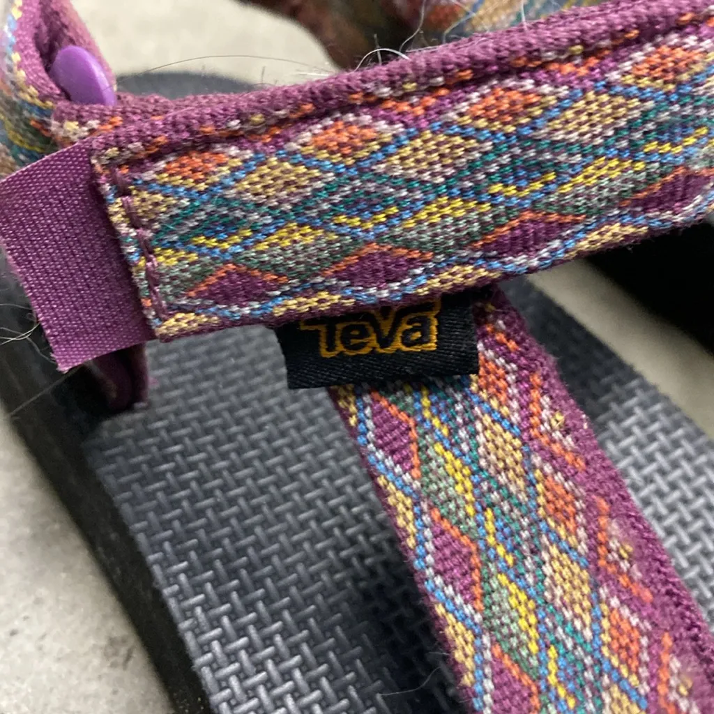 Teva Original Universal Hiking Outdoors Sandals purple tribal print 8 - Image 2