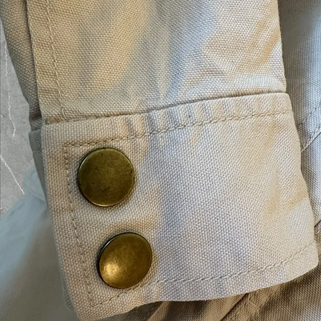 LOFT Beige Utility Jacket-Lightweight Cotton Twill with Pockets (980) - Image 9