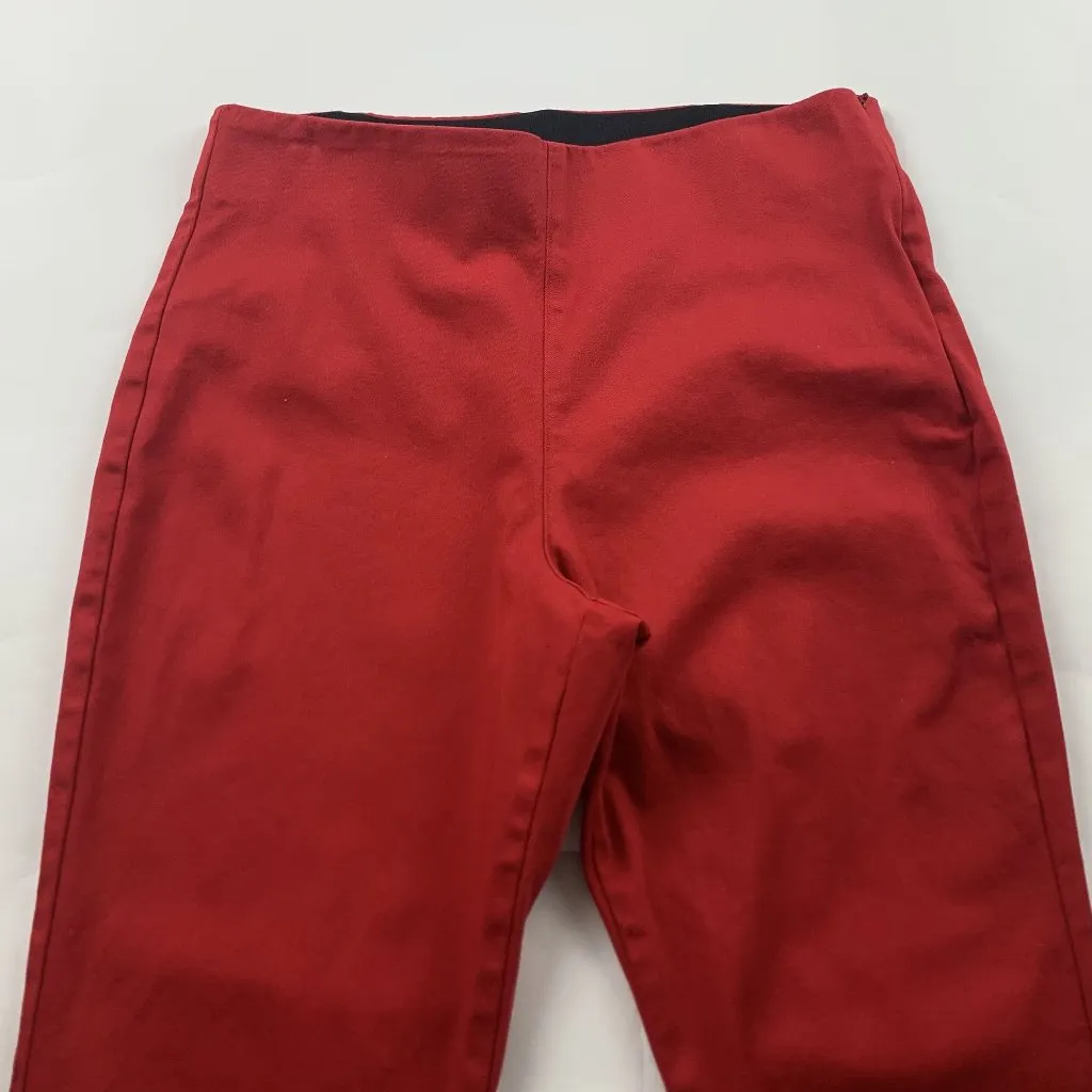 Old Navy Empire Apple Red Stretch Canvas Wow High Rise Skinny Pixie Pant 8 - Image 2