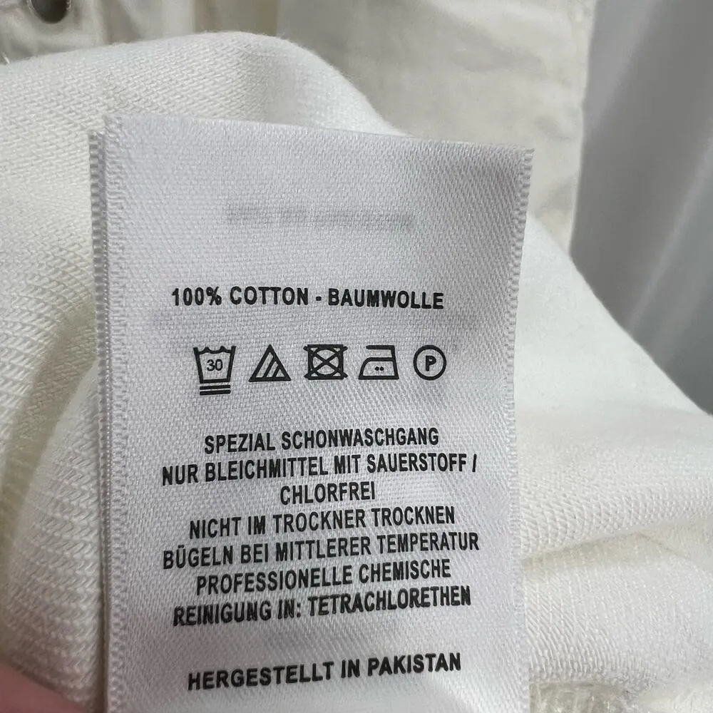 DL1961 Dress Large Daphne Dress Midi White Denim - Image 7