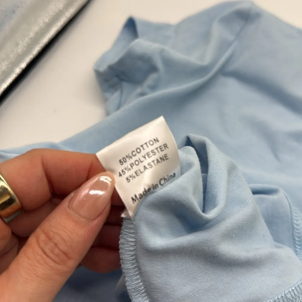 Princess Polly Lex Short Sleeve Top T-shirt in Sky Blue Size 4 - Image 8