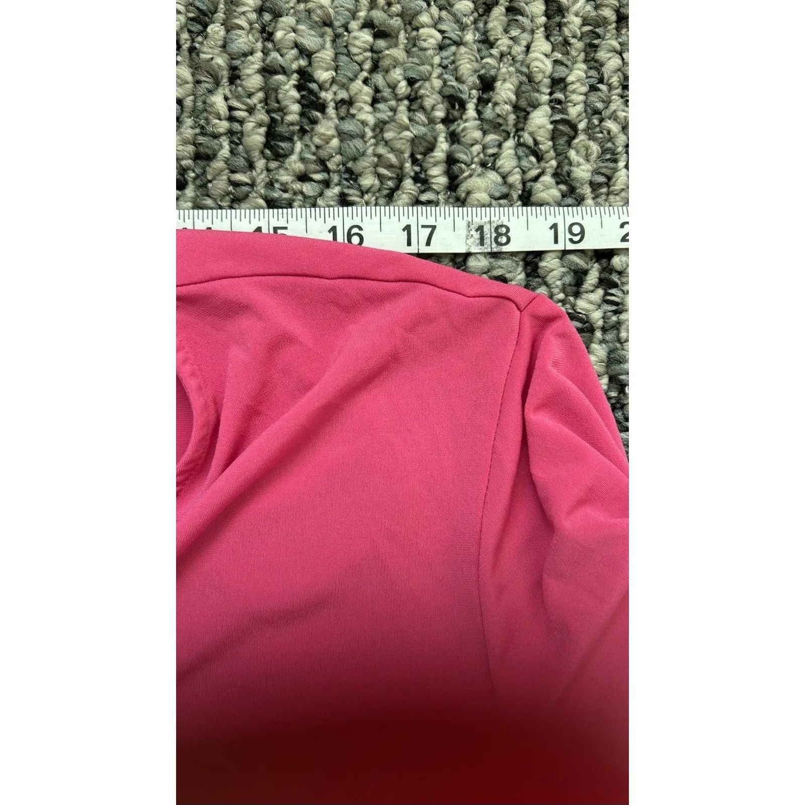 TAHARI TOP Size 3X Peasant Sleeve Zipper V-Neck Bright Pink Resort Wedding Boho - Image 8