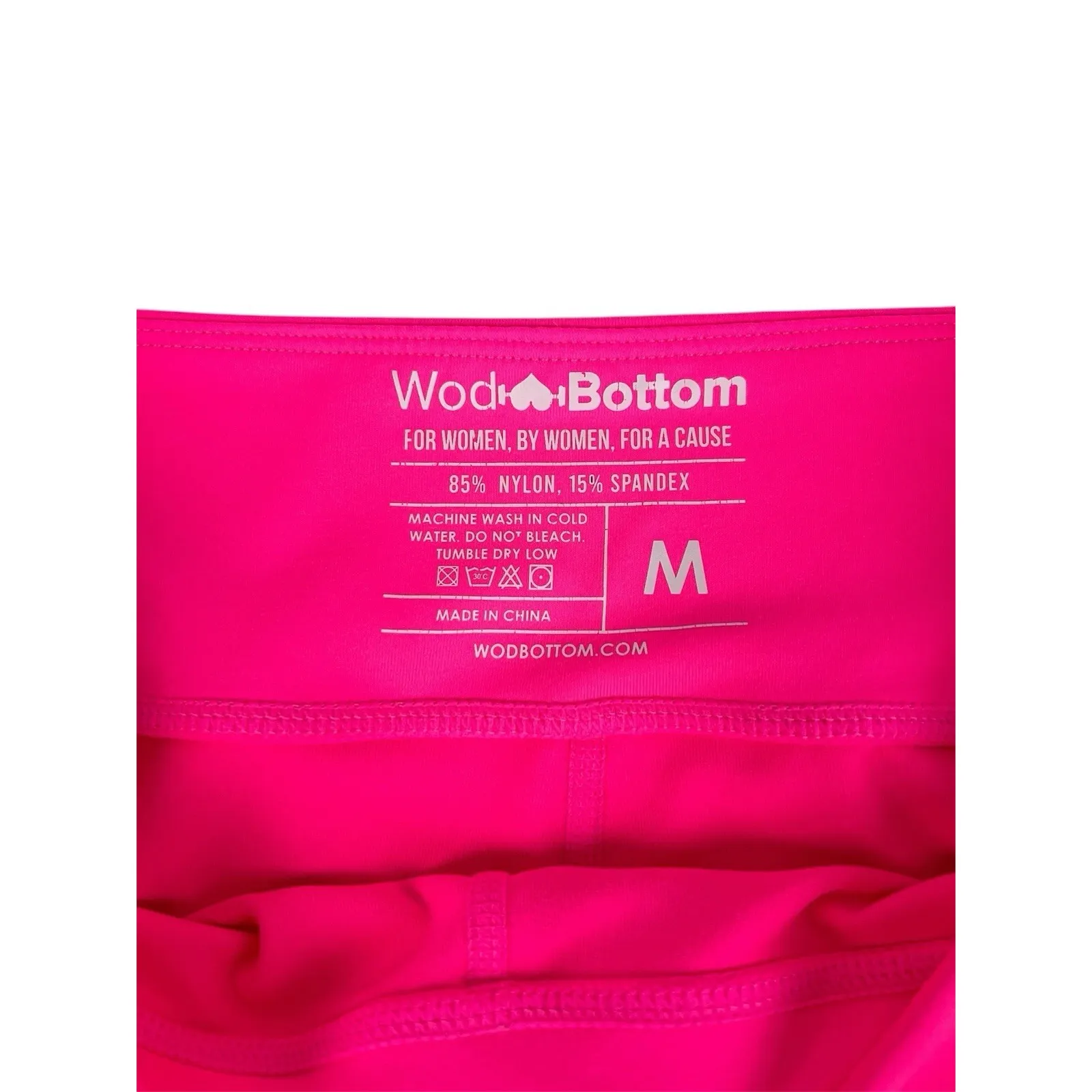 Wodbottom Solid Neon Bright Pink Shorts 2.5" CrossFit Workout Size Medium - Image 6