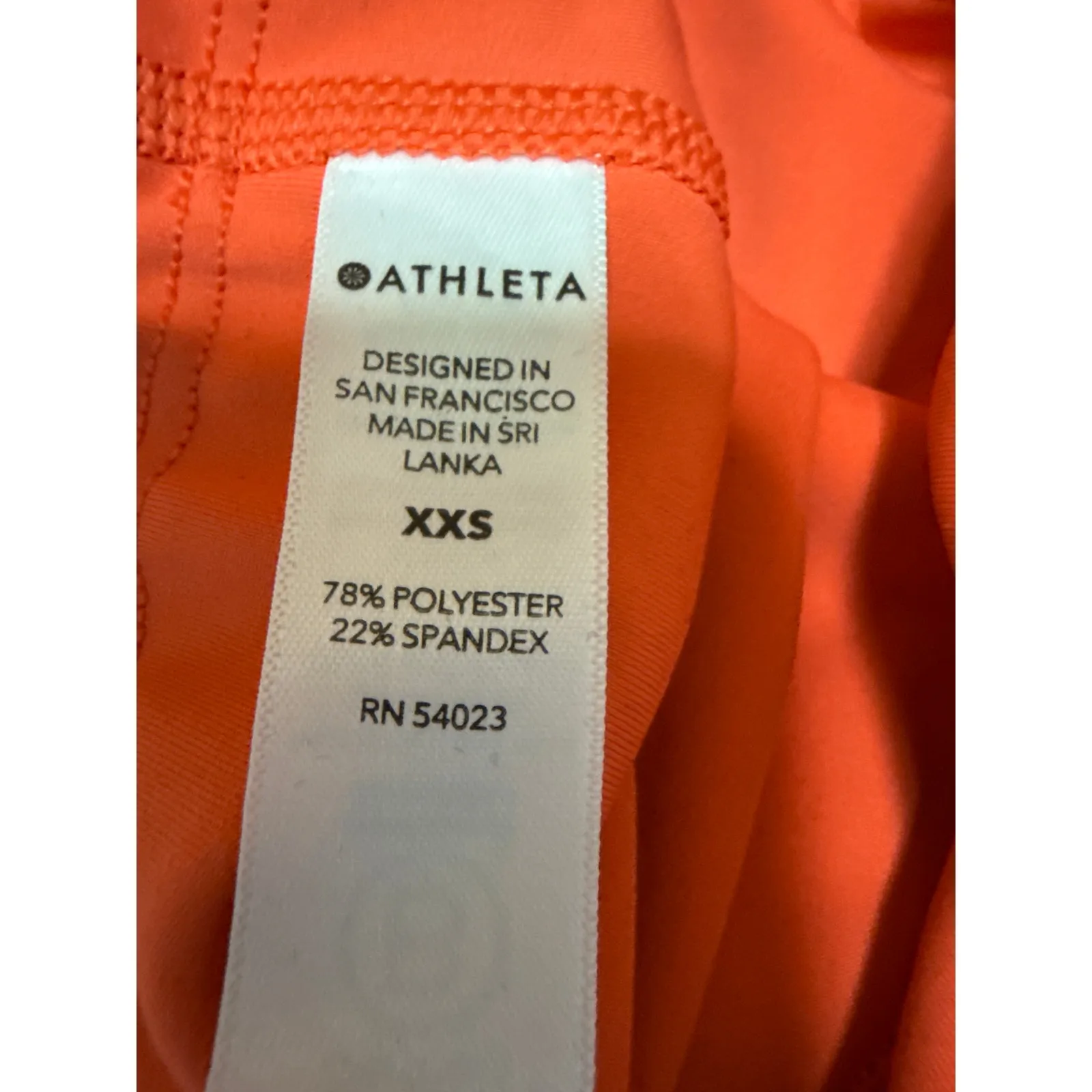 NEW Athleta Ultimate Stash 7" Pocket Orange Running Athletic Biker Shorts Sz XXS - Image 5