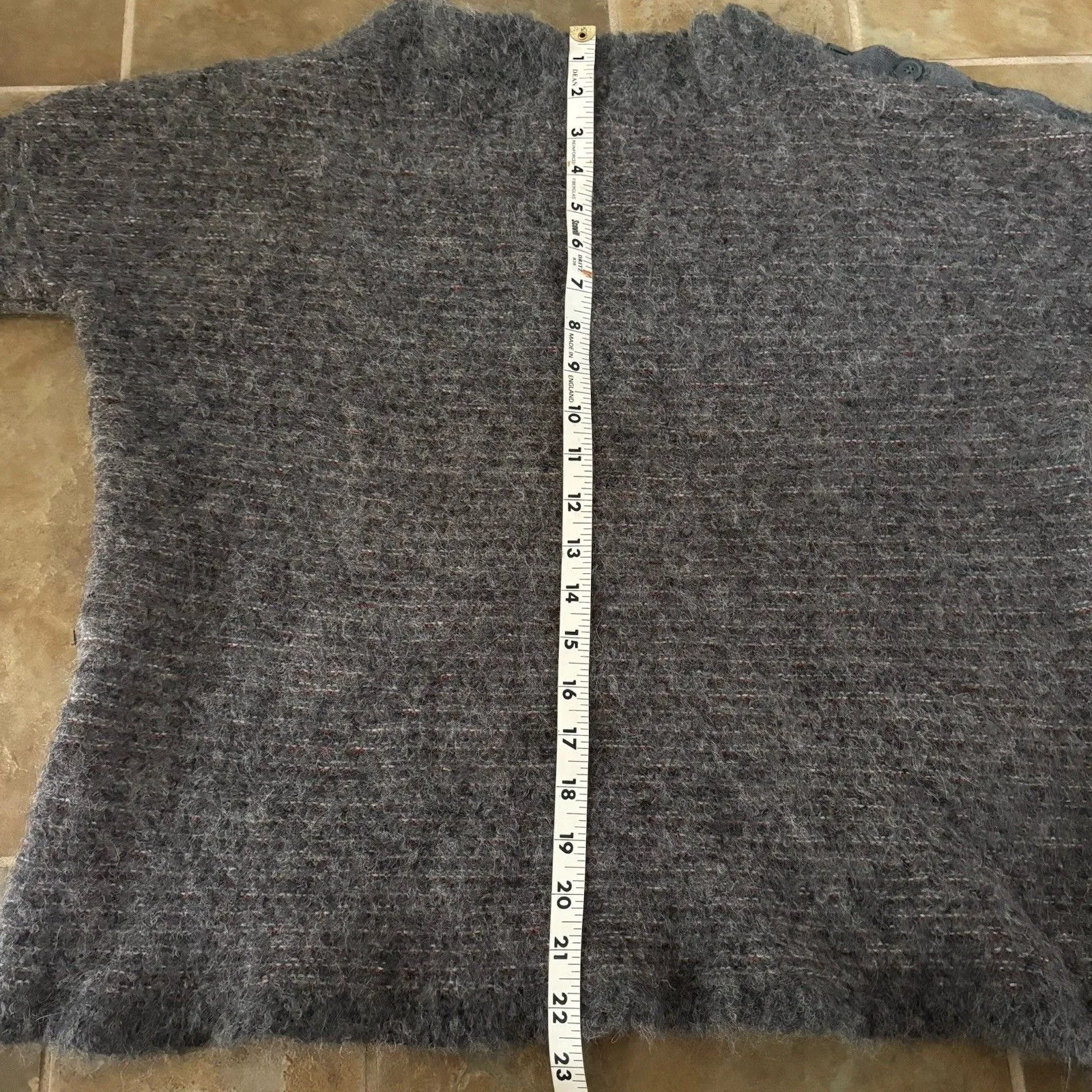 Poetry Sweater Womens Size 12 Alpaca Wool Mock Neck Warm Gray Long Sleeve - Image 6