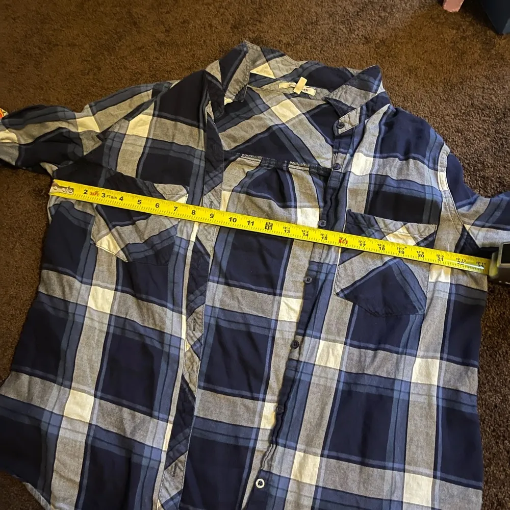 blue plaid flannel XL - Image 10