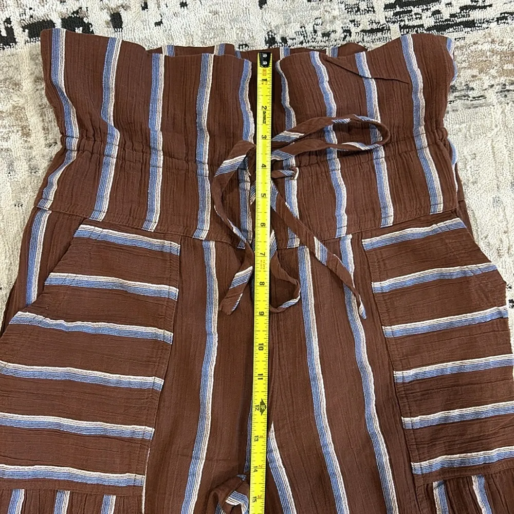 Free peoplele come to play striped wide leg cropped pants - Image 10