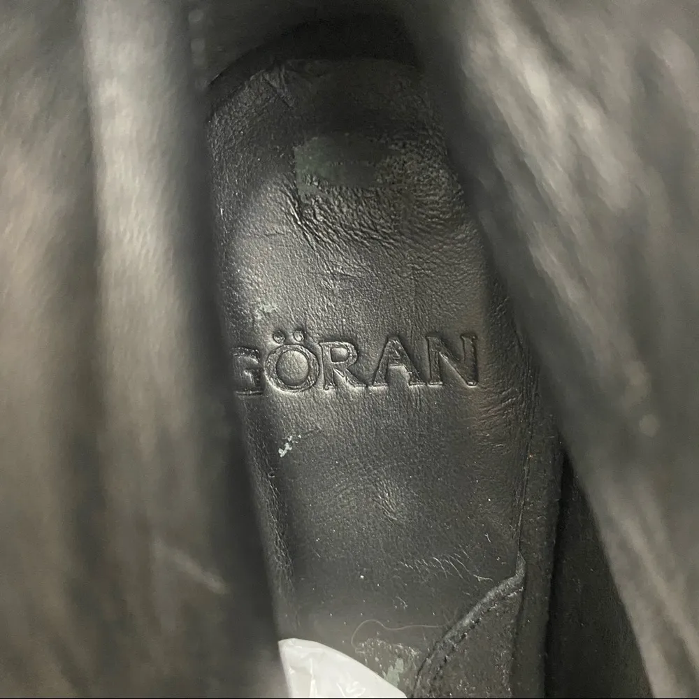 Goran Horal Leather Lace Up Platform Lagenlook Stiletto Ankle Booties Oxfords Black Size 9 - Image 15