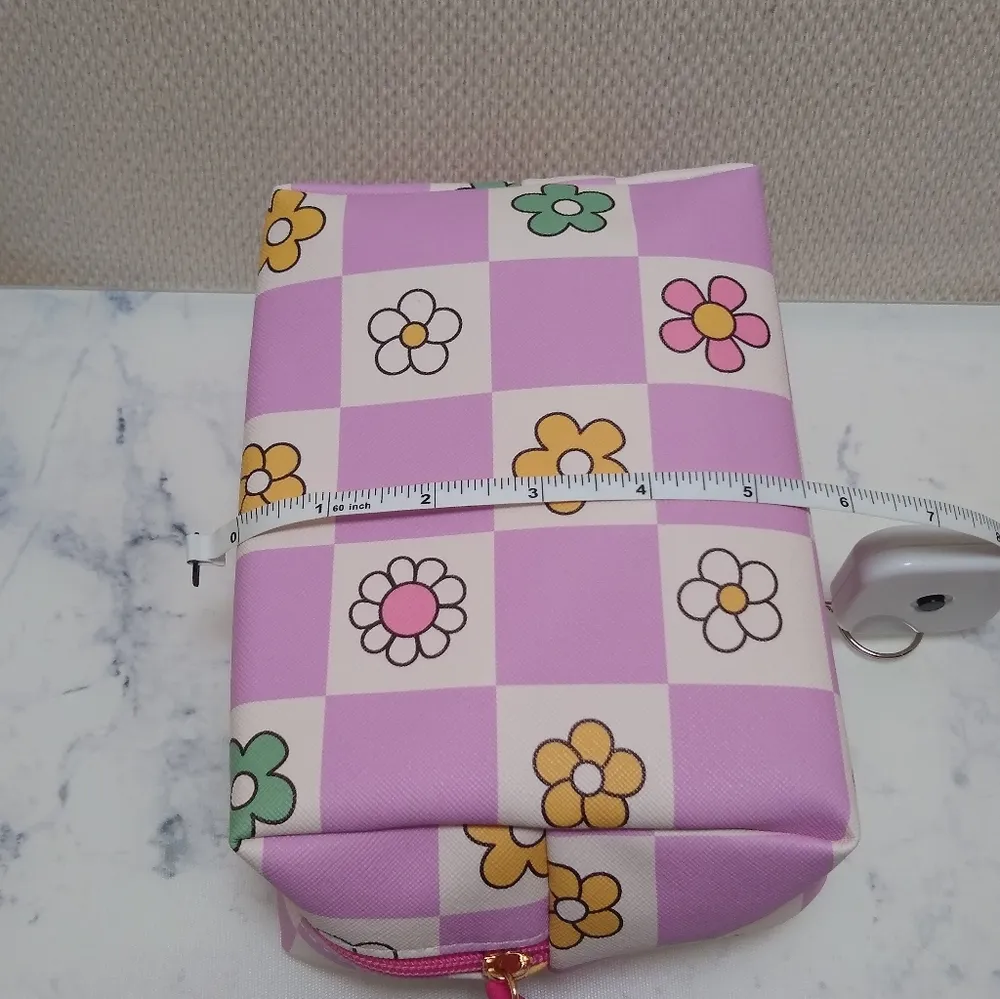 Floral Flower Makeup Pencil Pouch Stationery Toiletries Makeup Bag New No Tag - Image 10