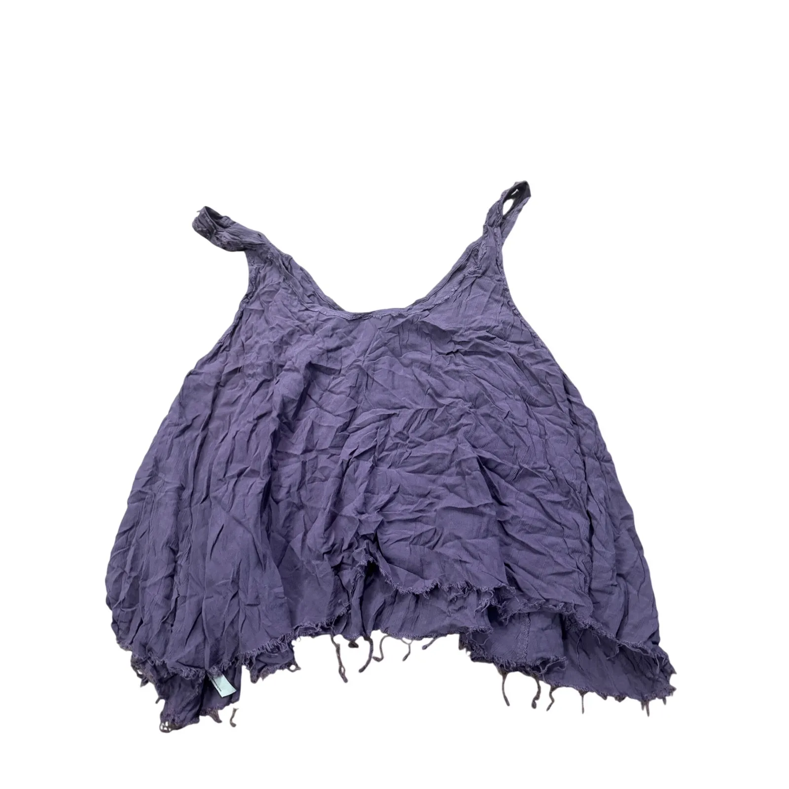 Intimately Free People Purple Crinkle Gauze Tank Top S P Bohemian Distressed Size undefined - Image 2