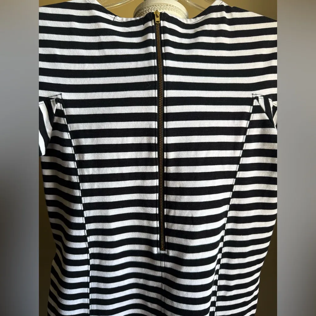 J. Crew Black & White Stripe Dress - Image 5