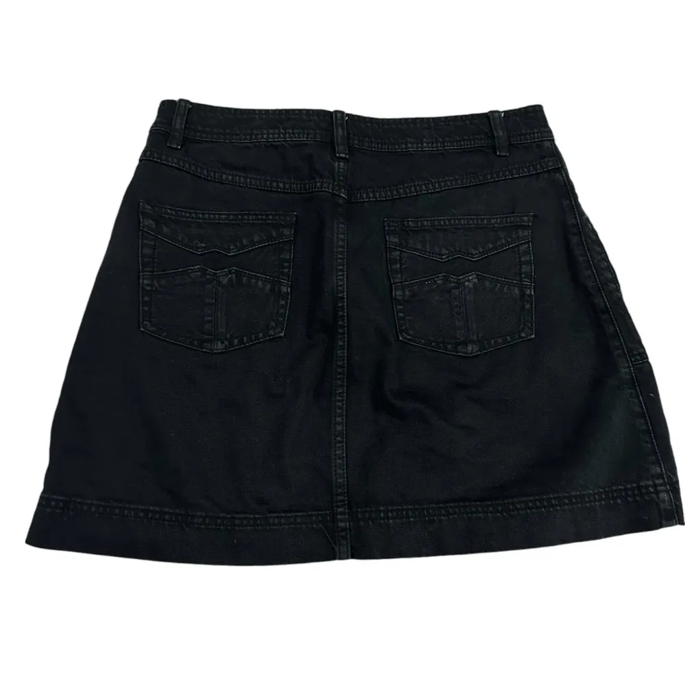 black denim a line skirt - Image 3