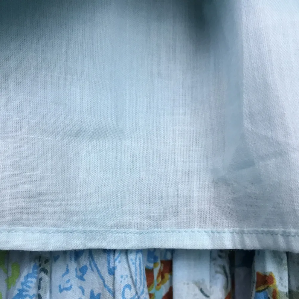 NWT Chaudry Women’s Boho Paisley Print Smocked Faux Wrap Tiered Tank Midi Dress Blue - Image 8