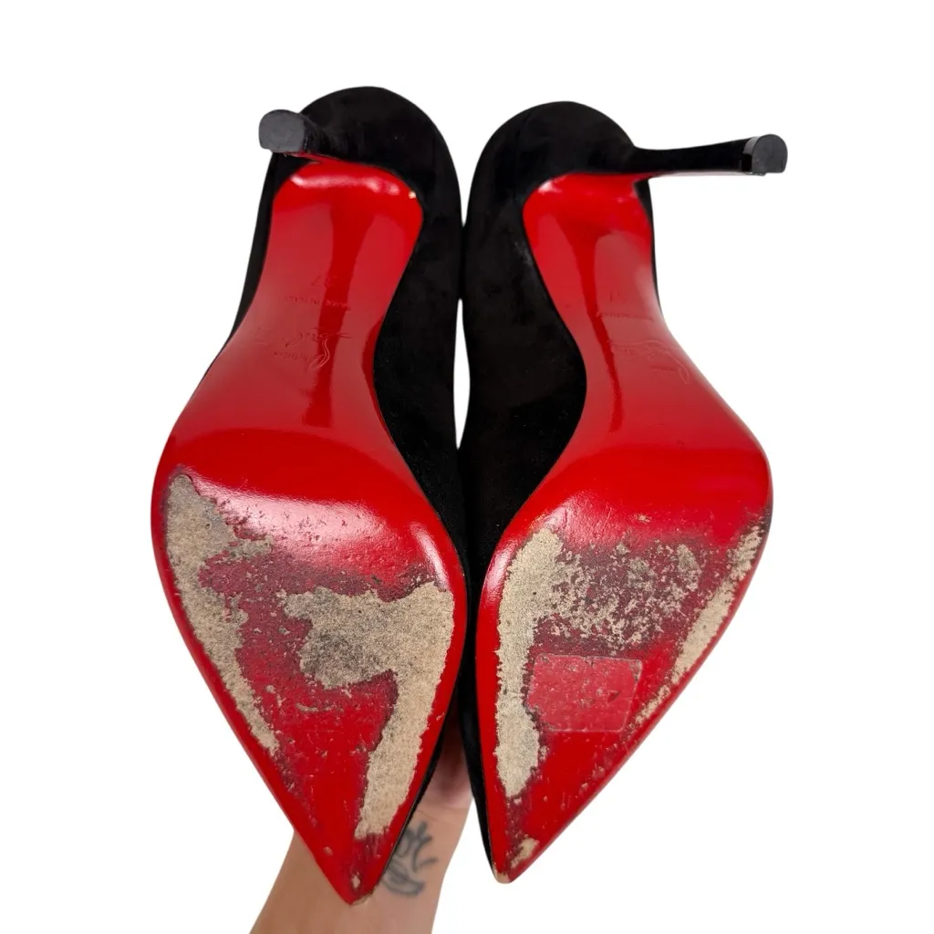 Christian Louboutin Pigalle 100 Black Suede
Pumps Stiletto Heels Size EU 37 - Image 13