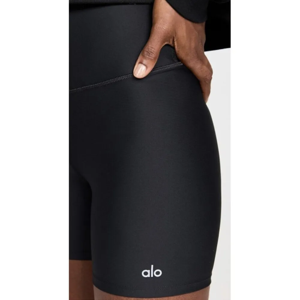 Alo High-Waist Airlift Biker Shorts Black Hi-Rise Waisted Bermuda Long Bike XS - Image 5