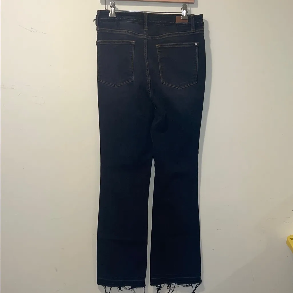 Womens Judy Blue High Waisted Slim Bootcut  Raw Hem Jeans - Image 6
