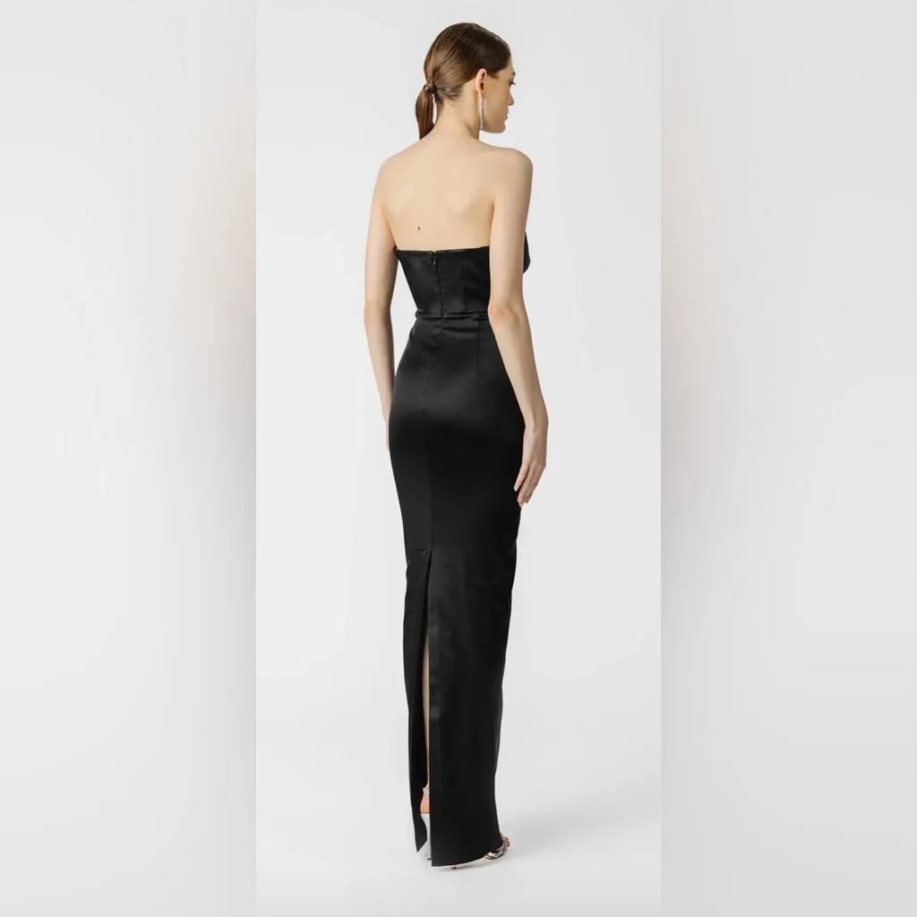 NWT SAU LEE ESTHER STRAPLESS GOWN, size 6 Black - Image 4
