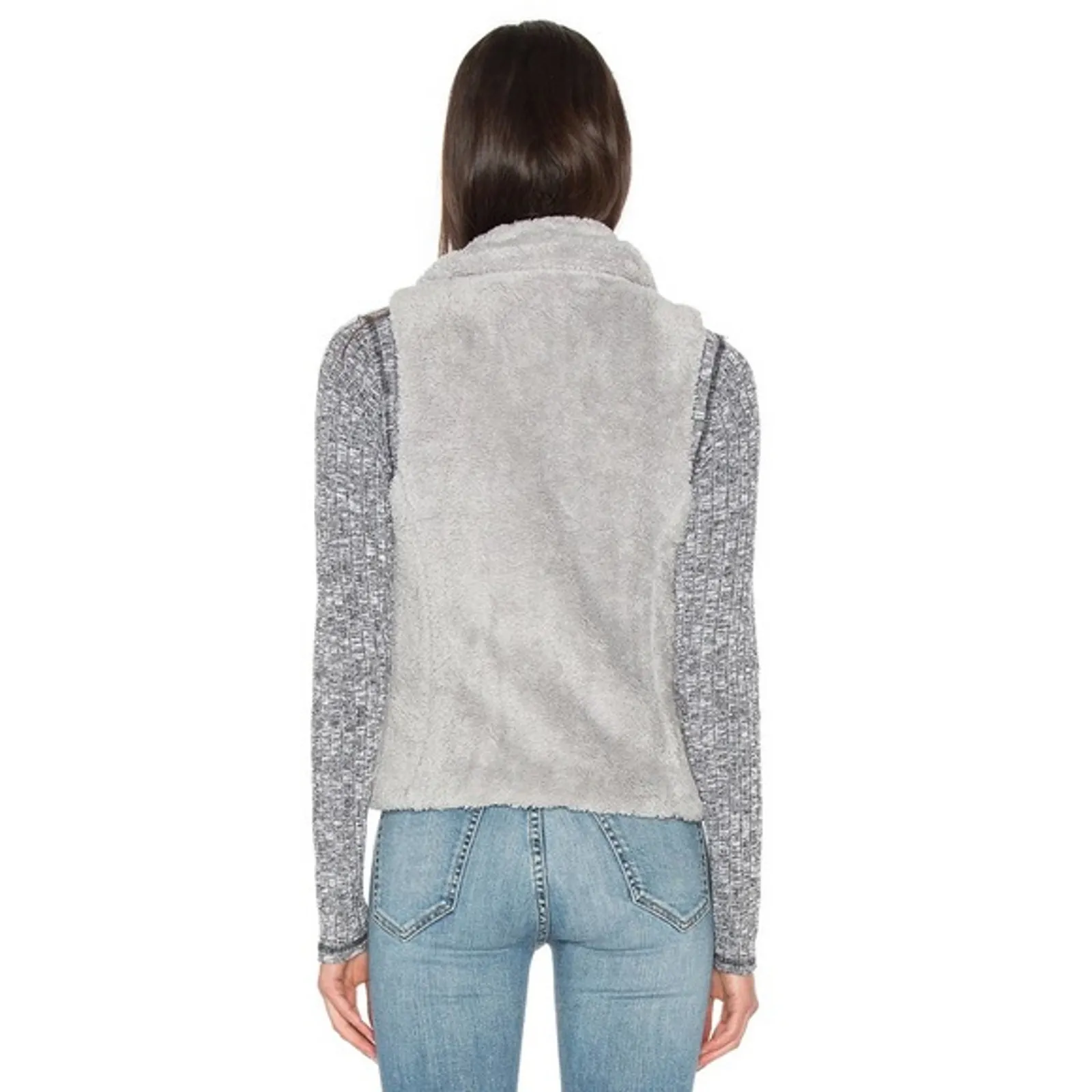 Patagonia Los Gatos Fleece Vest Size Medium Grey Womens Full Zip - Image 14