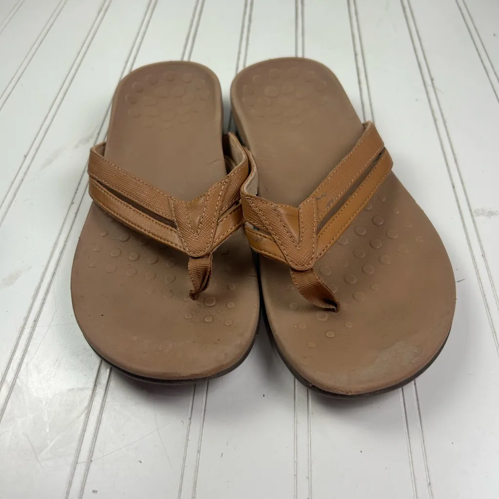 Vionic Tide Aloe Mocha Leather Sandals Women’s Size 8.5 - Image 2