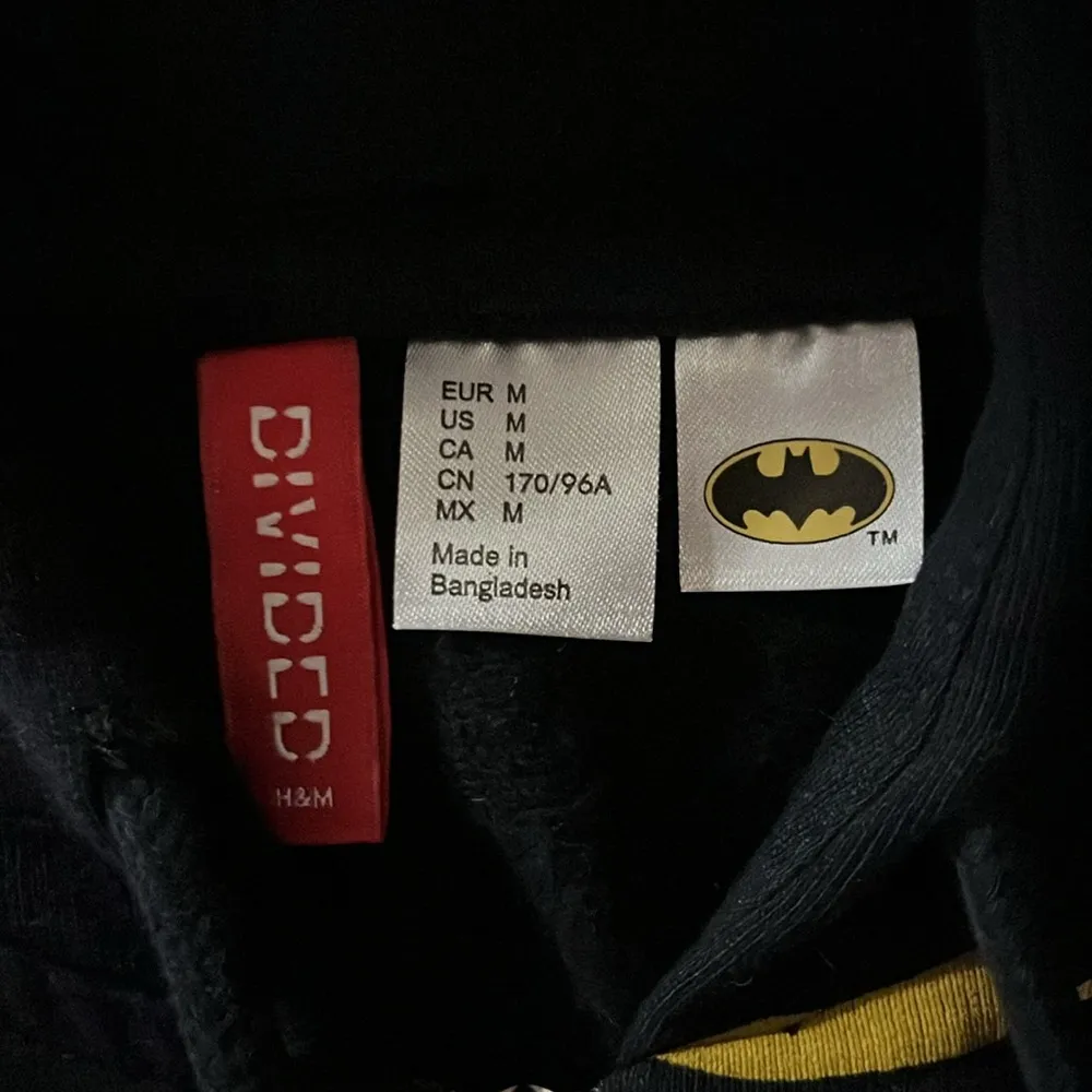 Divided by H&M Size M Black - Batman Logo Zip Front Hoodie Sweatshirt - Image 4