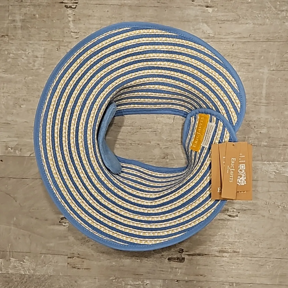 💕ERIC JAVITS💕 Brooke Packable Squishee Visor ~ UPF50+ Blue Mix One Size NWT - Image 8