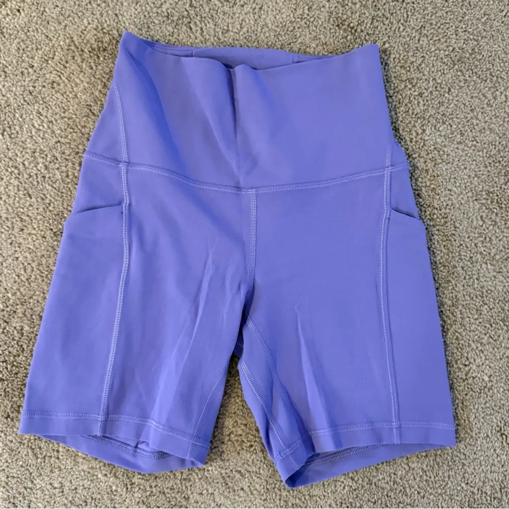 Lululemon Align High-Rise Bike Short 6” w/ Pockets Dark Lavender Size 4 NWOT - Image 6