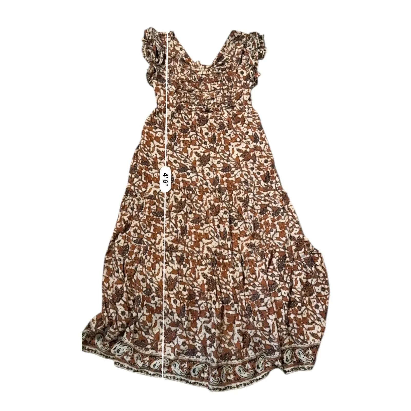 Anthropologie Love the Label Mirabelle Ruffle Maxi Dress Women's Medium Boho - Image 15