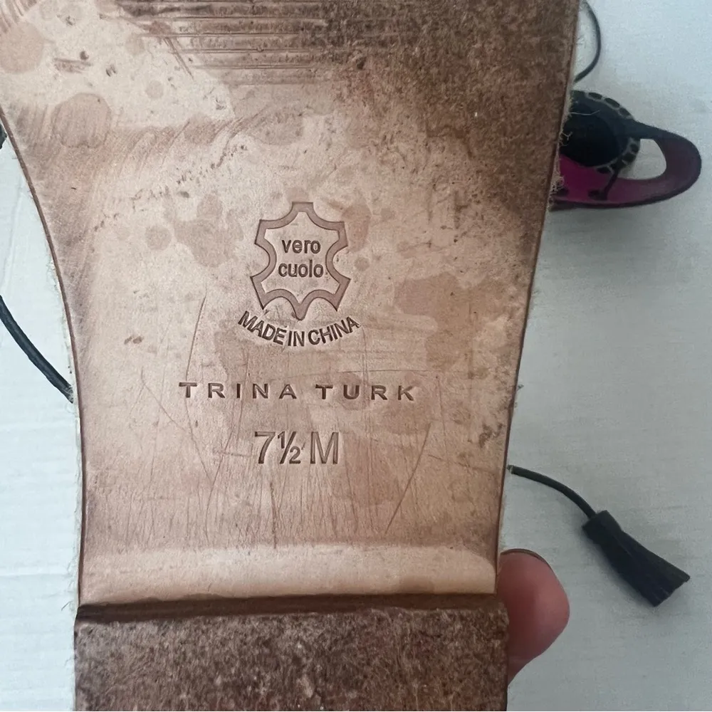 Trina‎ Turk Blue Denim Bardot Strappy Espradille Size 7.5M 🍒 - Image 5