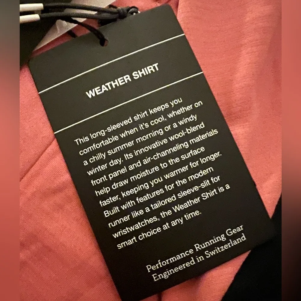 On cloud pink black gray long sleeve running shirt Size XL - Image 4