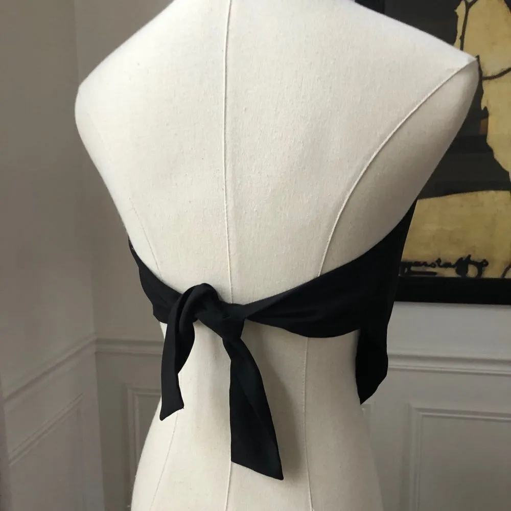 NWT Capulet Jayden Halter Neck Cami Open Back Handkerchief Black S - Image 9
