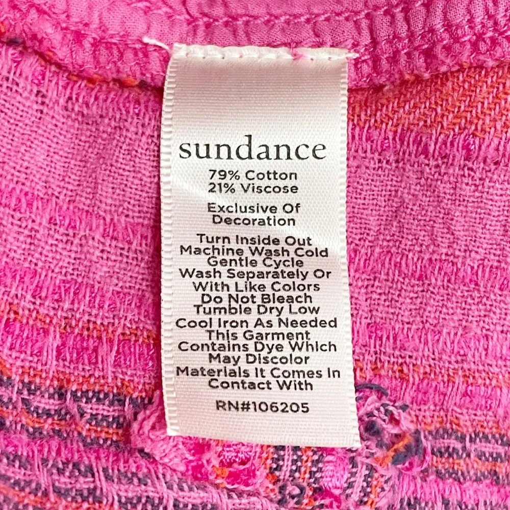 NWT Sundance Hana Stripe Pink Wide Leg Pants Size PM Medium Petite Boho Beachy - Image 15