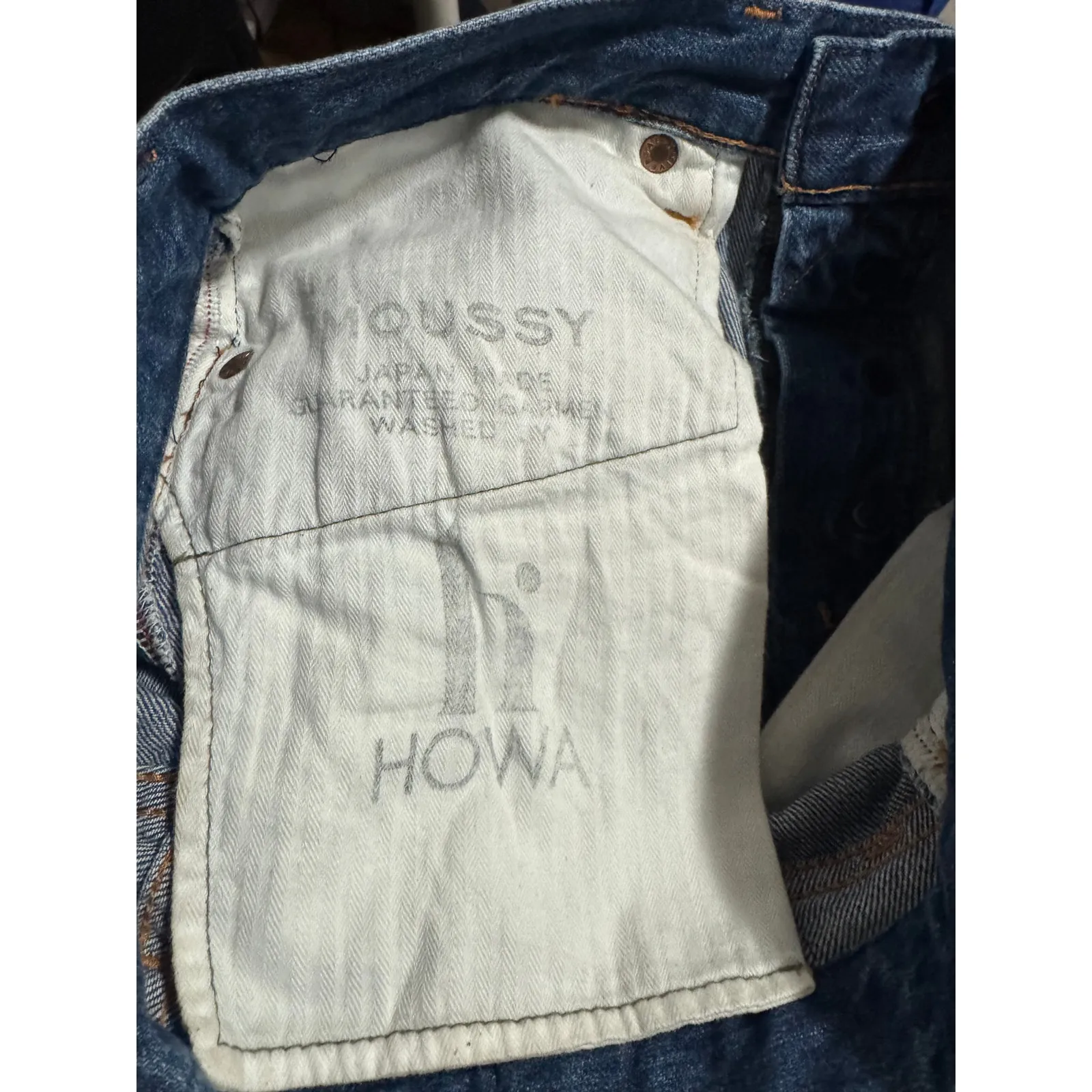 Moussy Vintage HOWA Slim Straight Jeans – Size 25 – Japanese Denim Blue - Image 6