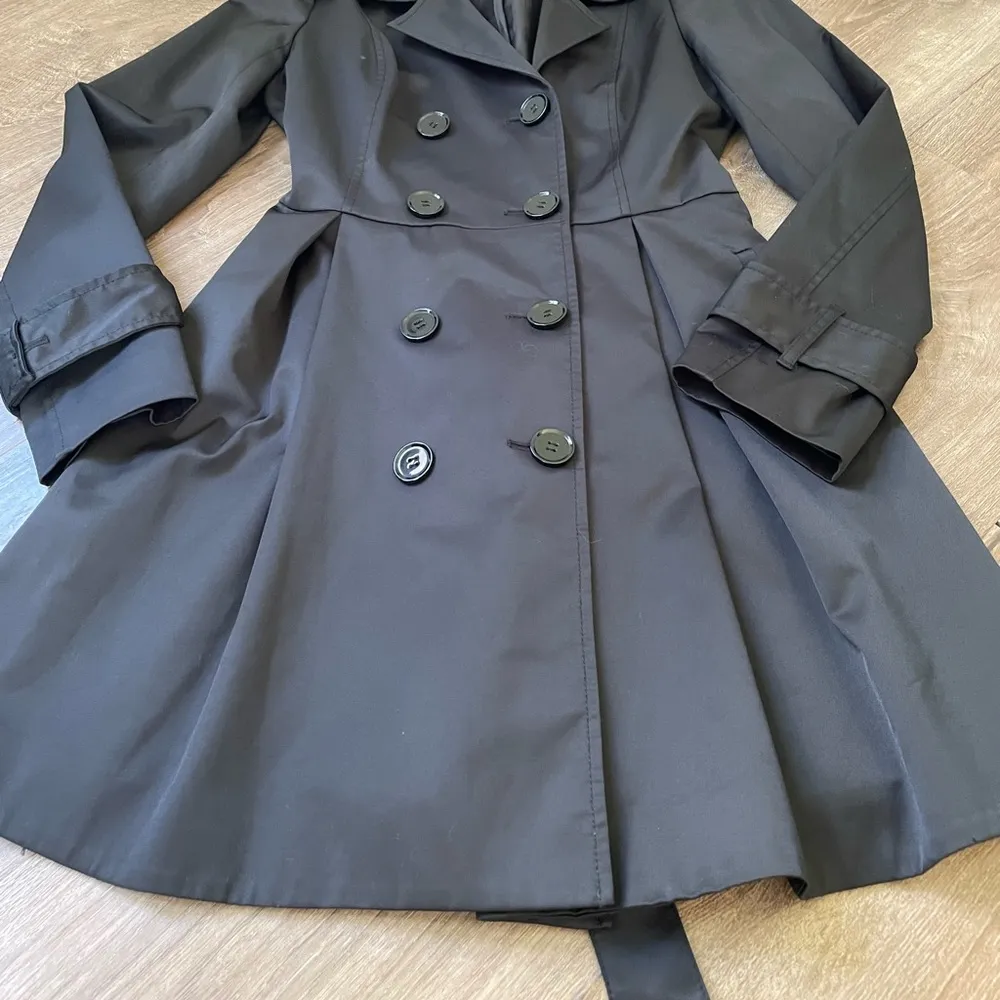 Halogen  Black Belted Peacoat Jacket ~ Pockets, Button Closure ~ Women’s Size S - Image 13