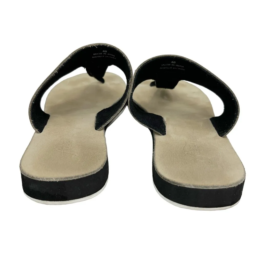 Free People Waterfront Thong Sandals Beige Taupe 40 - Image 12