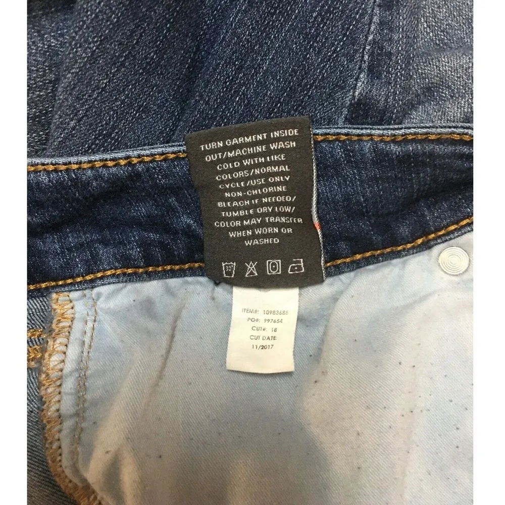 Torrid Jeans Womens 16R Boyfriend Distressed Mid Rise Medium Wash Wiskering Blue - Image 11