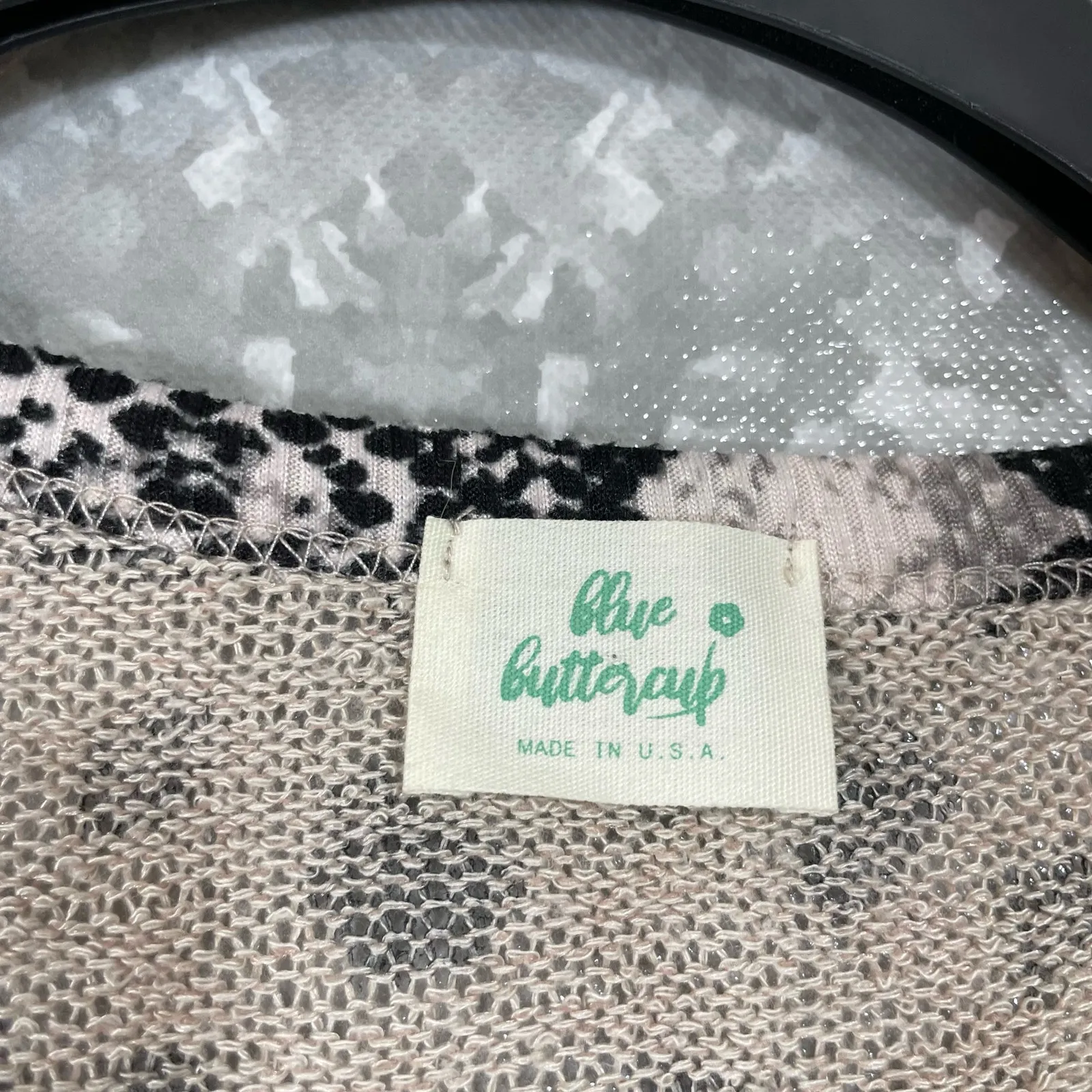 Blue Buttercup  Leopard Print Oversized Knit Top - Size Medium - Snake - Mobwife - Image 6