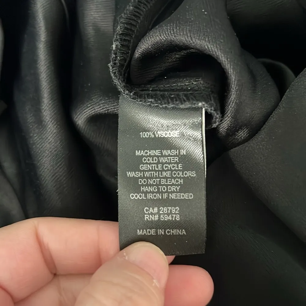 House of Harlow Pull On Cropped Wide Leg Black Pants Size 8 - Image 5