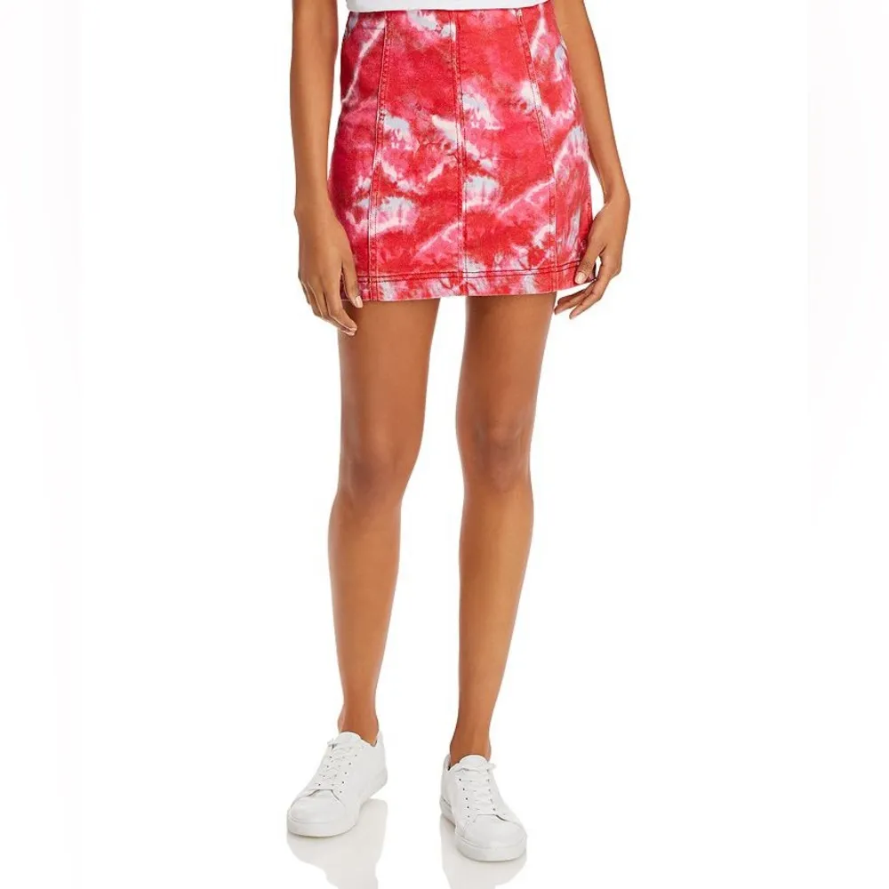 Free People‎ Modern Femme Tie-Dye Denim Skirt - 4 - Image 2