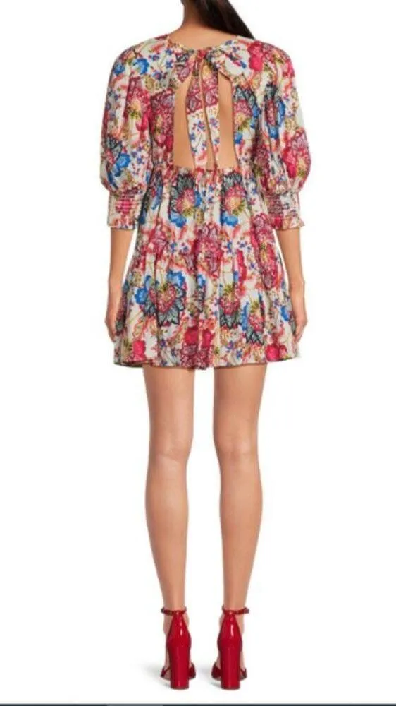 Misa Los Angeles Bohemian Open Tie Back Honor Floral Mini Dress S NWT $355 - Image 5