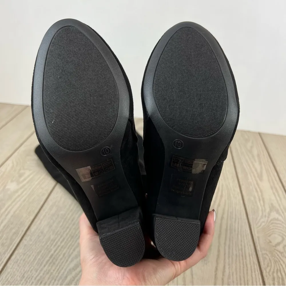 Journey Collection Women's Maya Over the Knee Tie Top Boots 10 Black $130 - Image 4