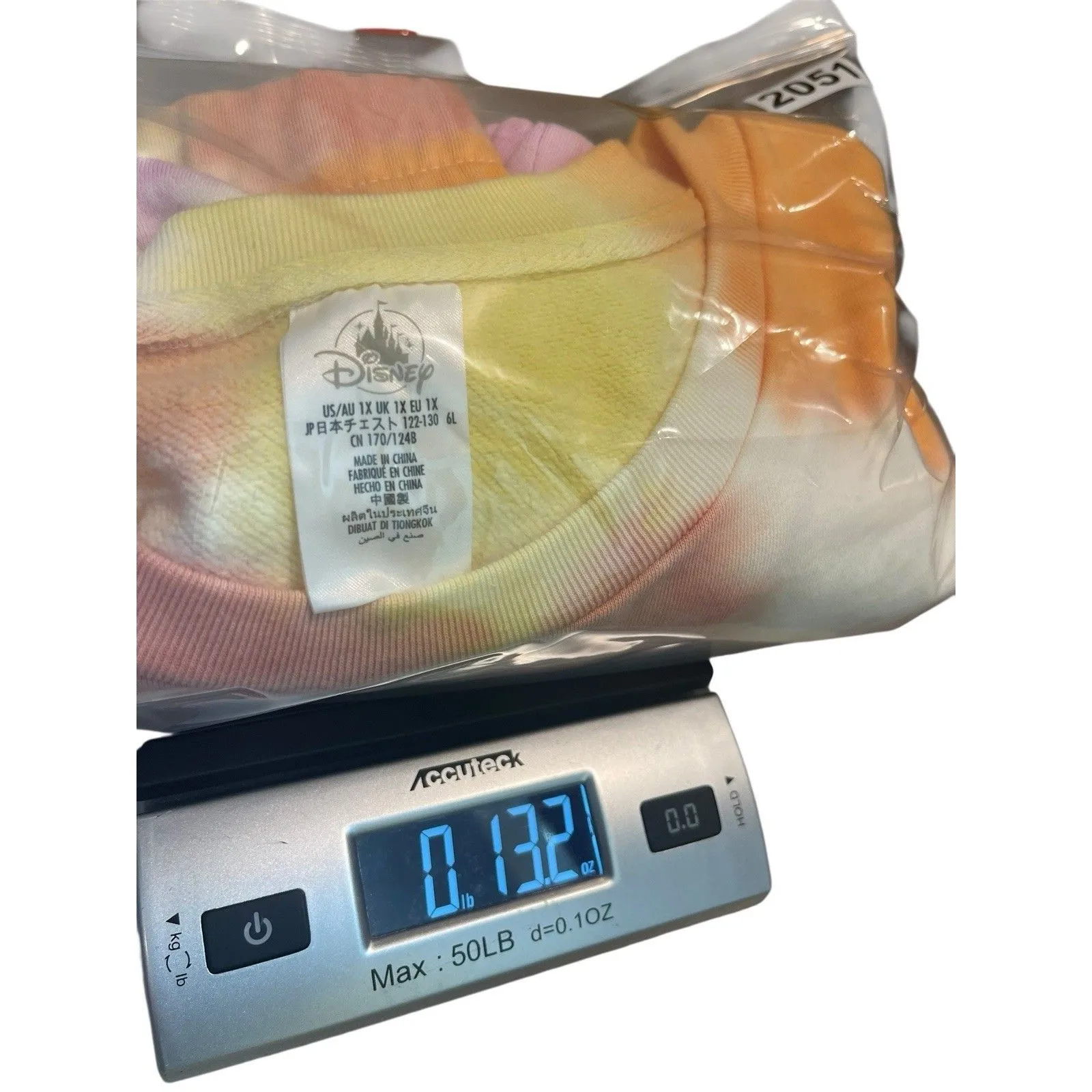 Disney Minnie Mouse Tie Dye Sweatshirt 1X Orange Purple Crop Short Sleeve - Image 13